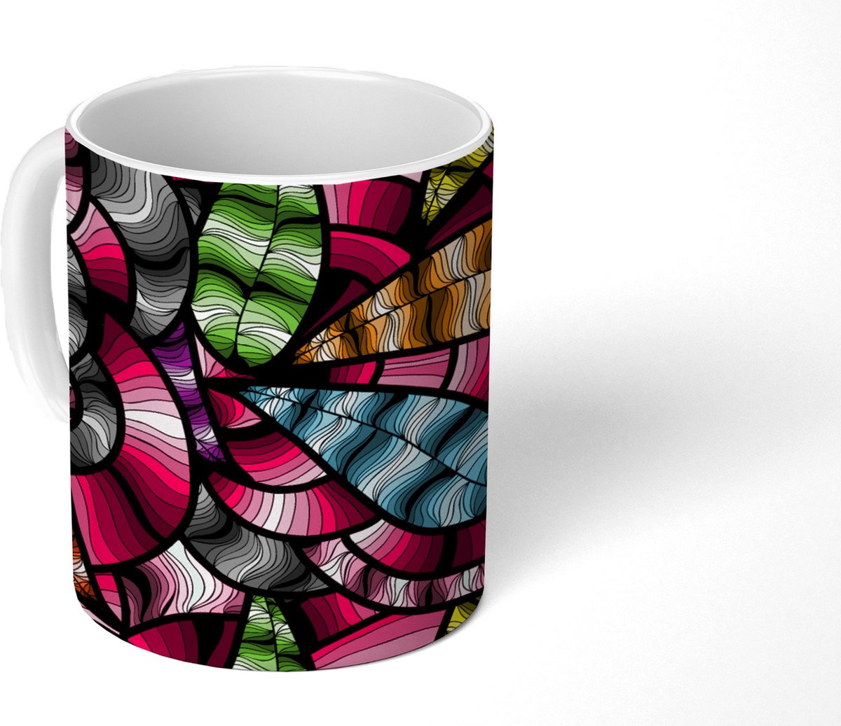 Mok - Koffiemok - Patronen - Plant - Abstract - Jungle - Mokken - 350 ML - Beker - Koffiemokken - Theemok