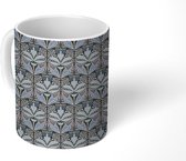 Mok - Koffiemok - Patroon - Abstract - Blauw - Jaren 20 - Mokken - 350 ML - Beker - Koffiemokken - Theemok