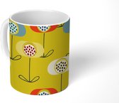 Mok - Koffiemok - Bloem - Abstract - Patroon - Mokken - 350 ML - Beker - Koffiemokken - Theemok