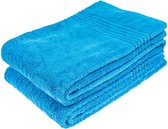 Bamboe Sauna Handdoek Blauw 140x70cm - sneldrogende bamboe handdoeken - badlaken - badhanddoek