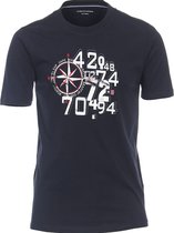 Casa Moda T-shirt Ronde Hals Boston Collectie Blauw - L