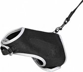 kattentuig met riem 24-42 cm x 1,2 m mesh zwart