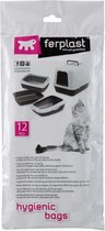 kattenbakzakken 42 x 30 cm transparant 12 stuks