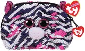 TY Fashion Handtas Zebra Zoey 20 cm Zwart/Wit/Roze