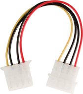 Valueline VLCP74000V015 Molex Stroom Verlengkabel Molex Mannelijk - Molex Vrouwelijk 0,15 M Veelkleurig