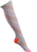 Happy Compressiesokken - Compressiekousen - Sokken - Maat: L/XL (40/43) - Hartjes