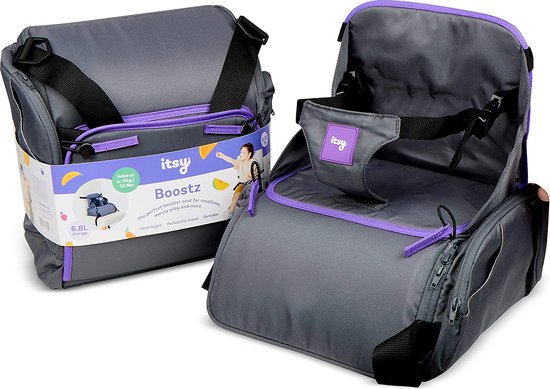 Itsy - Boostz stoelverhoger - 6 t/m 36 maanden - 5 vakken opslagruimte -  draagbaar | bol.com