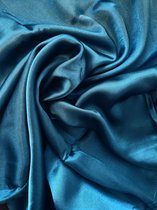 Beauty Silk Satijnen Hoeslaken Petrol Blue 160 x 200 cm