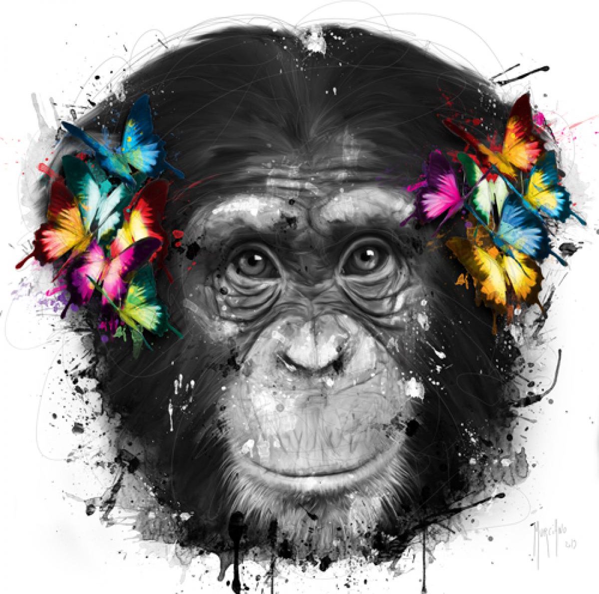 International Graphics poster op canvas Patrice Murciano - Don't hear 40 x 40 cm diverse kleuren