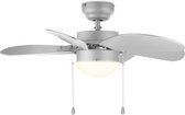Tristar VE-5810 Plafondventilator + Verlichting 76 cm Zilver/Metaal