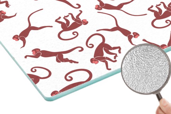 Planche à découper en Verres - 39x28 - Motifs - Jungle - Singe - Animal - Planches à découper en Glas