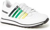 Dsquared2 Sneaker van leer - Wit/ Groen - Maat 30