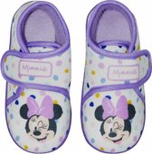 pantoffels Minnie Mouse junior polyester paars/wit maat 25-26