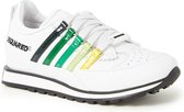 Dsquared2 Sneaker van leer - Wit/ Groen - Maat 34