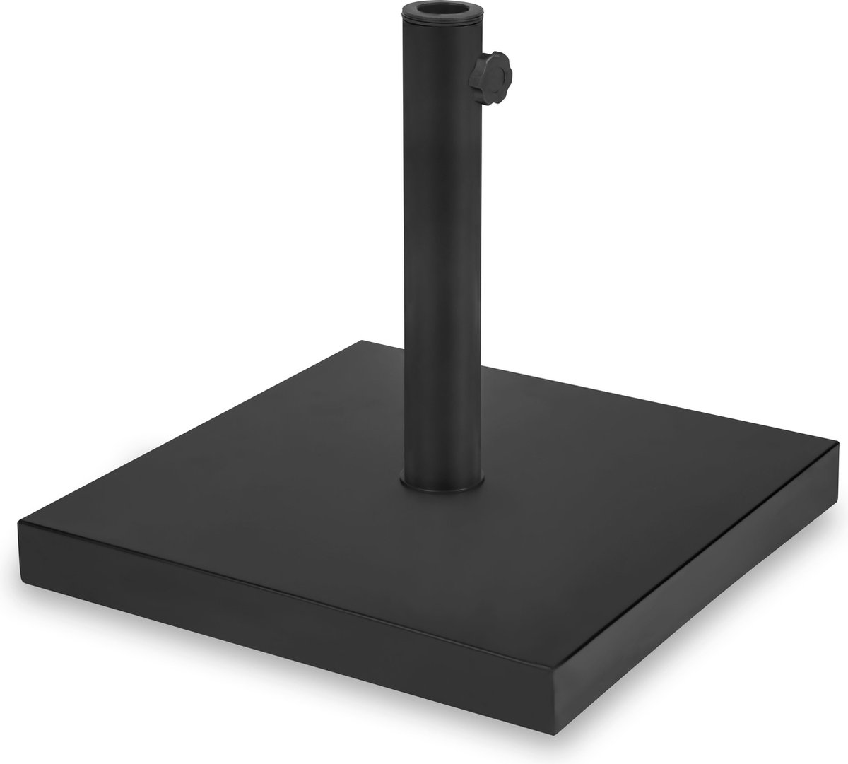 Bol.com VONROC parasolvoet Rosolina – Metalen parasolvoet met betonnen vulling – 45x45cm - 26 kg - Voor stokparasols aanbieding