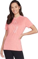 Skechers Diamond Blissful Tee W1TS327-CRL, Vrouwen, Roze, T-shirt, maat: L