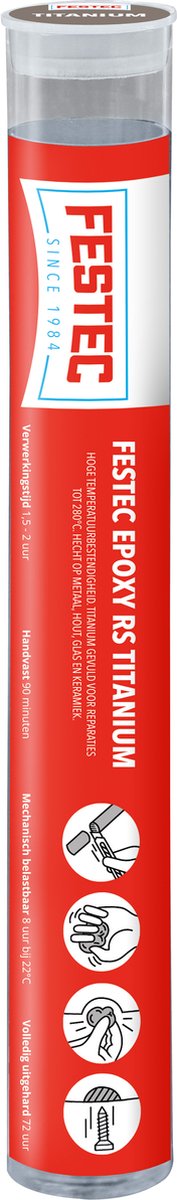 Festec Epoxy RS reparatiestick titanium 114gr