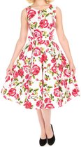 Sweet Rose Dress White . Jurk - Vrouwen Jurk - Dames Jurk