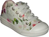 Bunnies JR 222230-500 Meisjes Lage Sneakers - Wit/Print - Leer - Veters