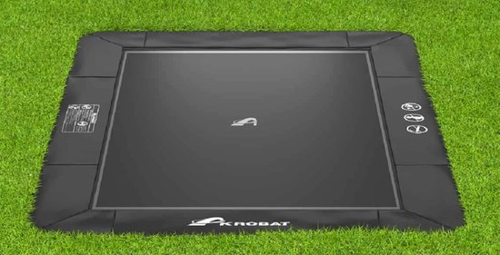 Akrobat Trampoline Primus Flat To The Ground - 305 x 183 cm - Zwart - Limited Edition