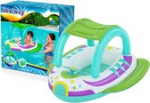 Bestway - opblaasbootje kinderen - 107 x 112 cm - met stuur