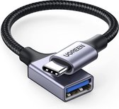 UGREEN Type C Adapter naar USB 3.0 OTG Kabel USB C Male naar USB A Female Kabel Nylon Compatibel met Macbook Pro, iPad Pro, Redmi Note 10 Note 9, Galaxy A72 S21, Huawei P40 P20