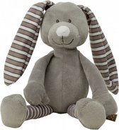 knuffel Konijn 24 cm polyester grijs