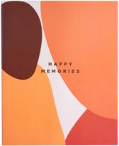 fotoalbum Happy memories hardcover 13 x 20 cm oranje