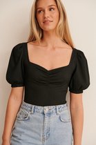 NA-KD Heart Neckline Top Dames Top - Maat L