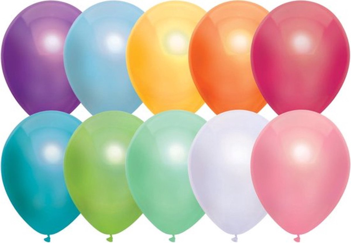 50 x Ballonnen Metallic Multicolor