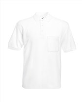 Wit Polo shirt Fruit of the Loom XL