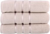 Dolce Deluxe Badhanddoek - Badlaken licht bruin set van 2stuks 70x140cm 560gr