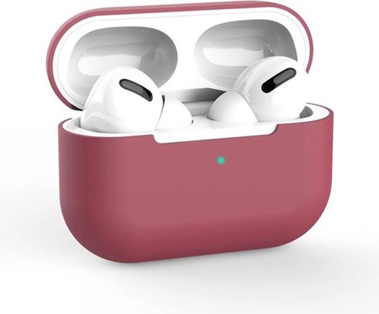 AirPods Pro Hoesje – Bordeaux - Siliconen Beschermende Case