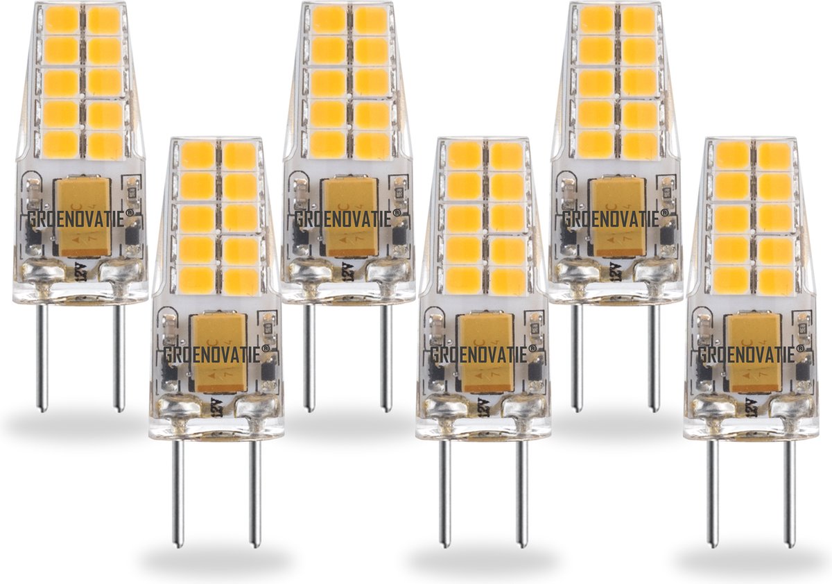 Groenovatie GY6.35 LED Lamp - 3W - Warm Wit - SMD - Dimbaar - 6-Pack