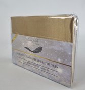 Beauty Silk Satijnen Kussenslopen Champagne Gold 60 x 70 cm - Set van 2 - Glans Satijn