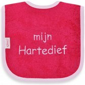 slabber Mijn hartedief 40 cm katoen roze
