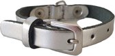 ALOKÉ Hondenhalsband / Halsband (01673LA) - Lak Leder - Zilver - XXS - Nekomvang: 13,5 - 17,5 cm (GELIEVE ALVORENS BESTELLEN OPMETEN)