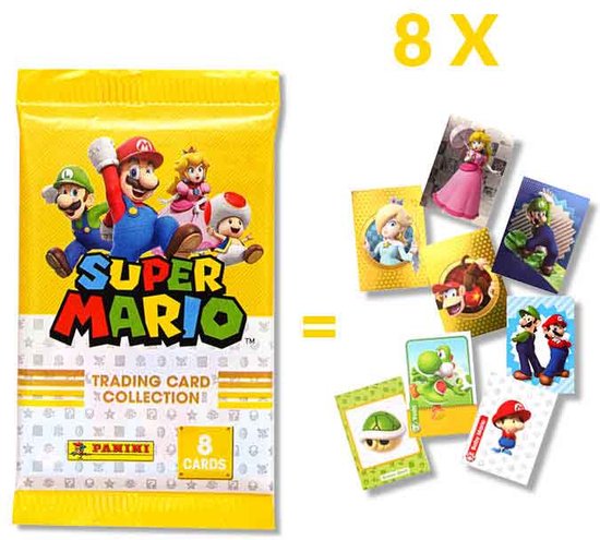 Thumbnail van een extra afbeelding van het spel PANINI - SUPER MARIO TRADING CARD COLLECTION - 1 STARTER PACK FR + 10 POCHETTES - PROMO PACK FR