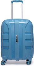 ©TROLLEYZ - Paris No.5 - Trolley - 55cm met TSA slot - Dubbele wielen - 360° spinners - 100% Polypropyleen - Handbagage koffer in Ice Blue