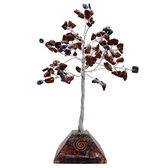 Lucky Tree avec Jasper & Lapis Orgone Pyramid Basis 100 Pierres