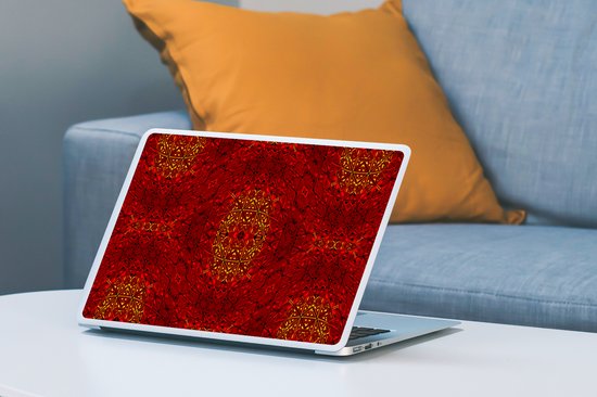 Sticker ordinateur portable - 14 pouces - Motif - Abstrait - Rouge