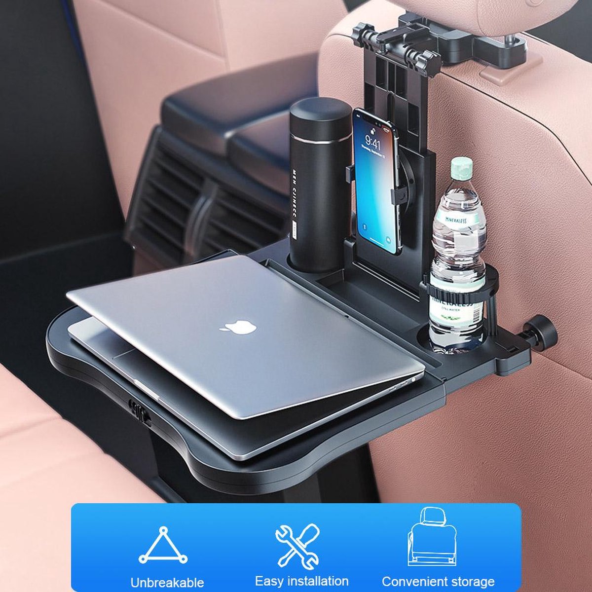 Table de voiture multifonction pour ordinateur portable siège arrière  Snacks plateau