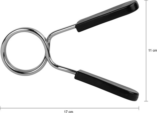 RYZOR Halterset - Olympische halterstang 180 cm met gietijzeren halterschijven - 2 x 15 kg - Barbellstang - Fitness stang - Bankdrukken - Gewichtheffen - Halterstang set - Halterstang met gewichten - 50 mm - incl. veersluiting - Grijs - Staal