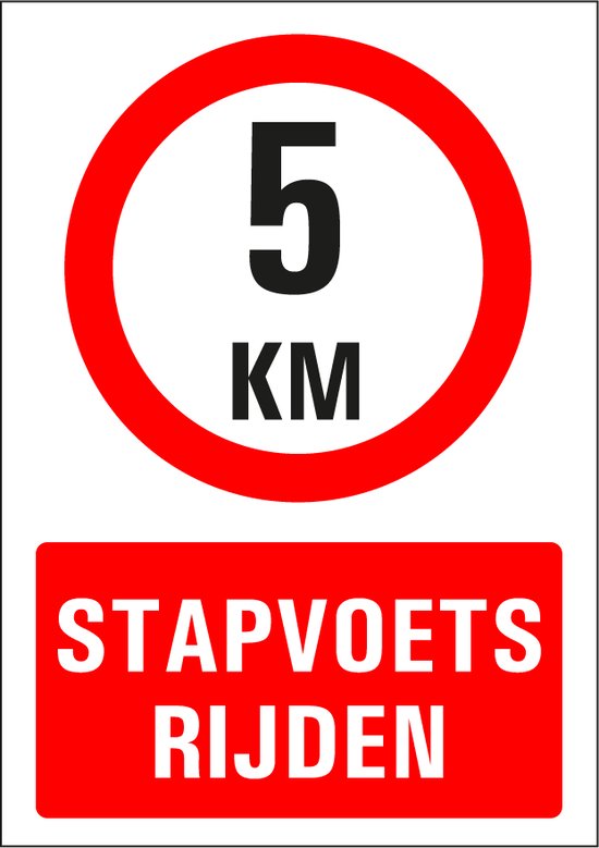 Panneau roulant au pas 5 km - plastique 148 x 210 mm