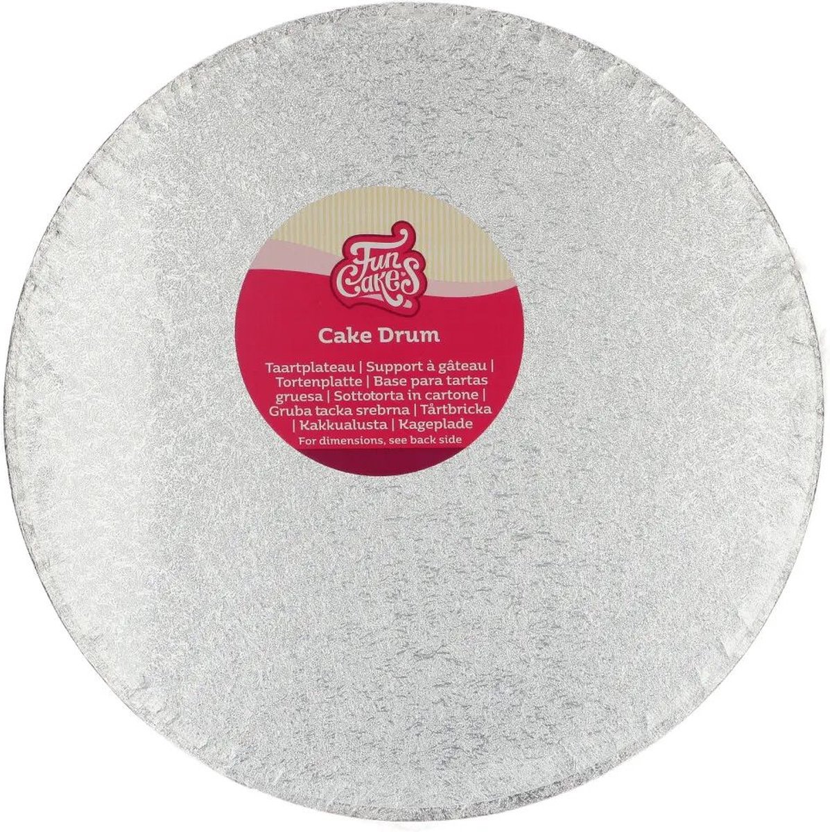 FunCakes - Cake Drum - Rond - Ø27,5 cm- Zilver