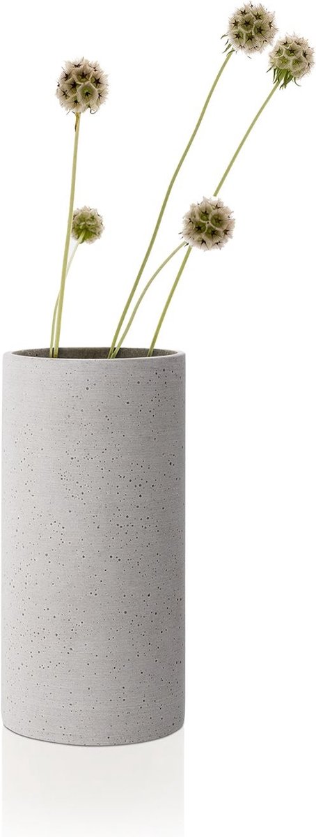 Coluna vaas Blomus medium lichtgrijs