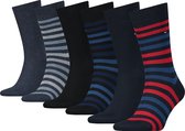 Chaussettes Tommy Hilfiger Duo Stripes pour hommes - Lot de 6 - Taille 43-46
