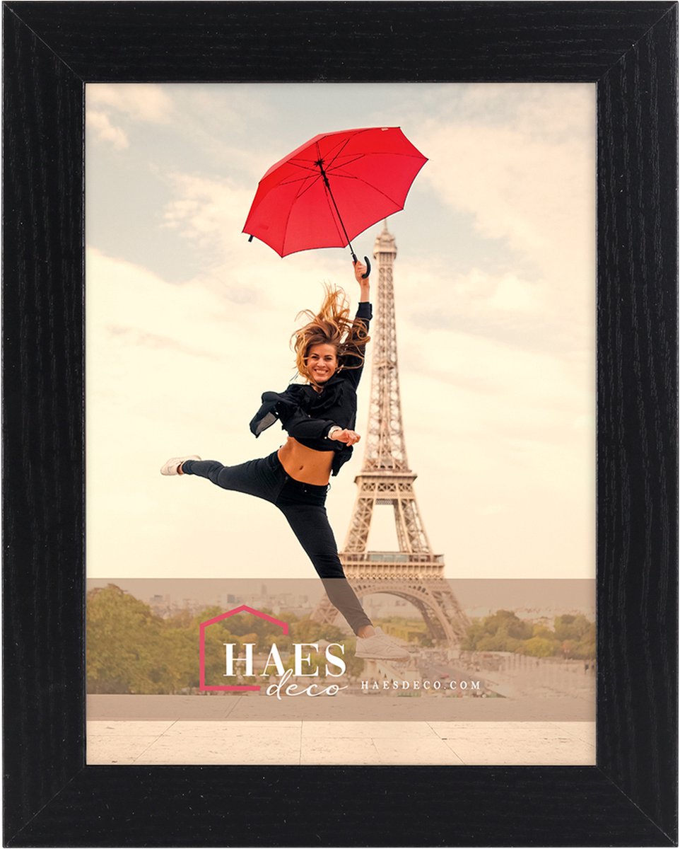 HAES deco Houten fotolijst Paris zwart voor 1 foto formaat 20x25 - SP001201