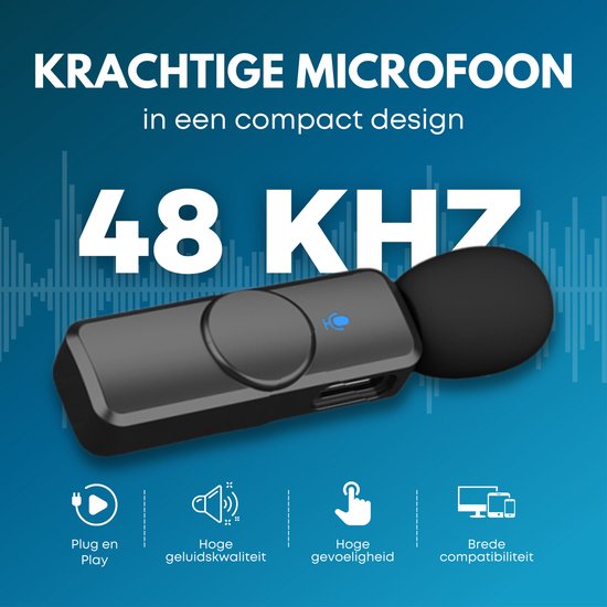 Gehoorzaam Vergelijken Consulaat Draadloze Microfoon - Dasspeld Microfoon - Lavalier Microfoon - Draadloze  Microfoonset... | bol.com