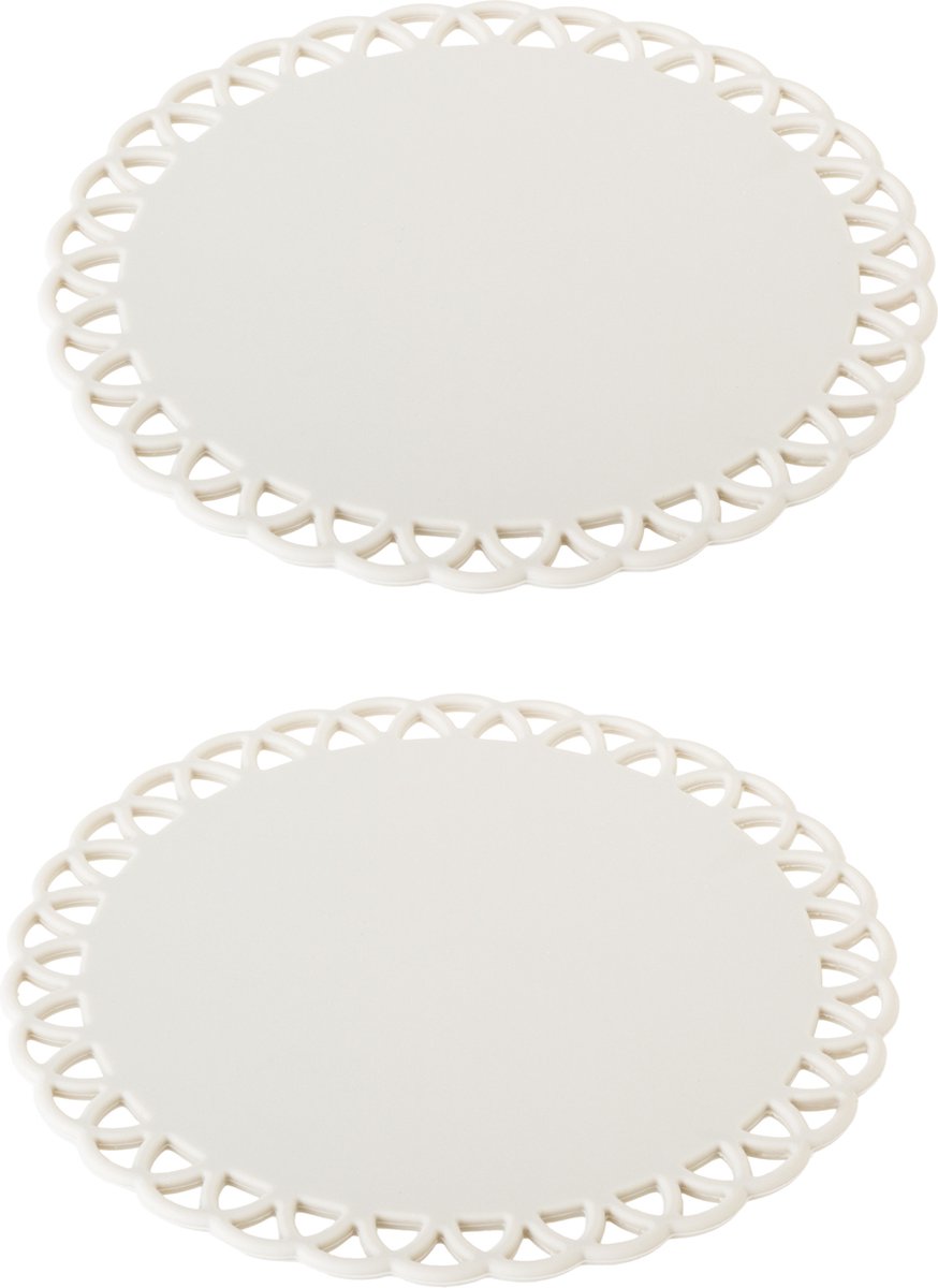 VIGAR Maid siliconen onderzetters, set van 2, grijs, 11,5 x 11,5 x 0,25 cm 8531